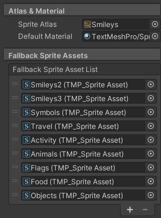 Emojis fallback list
