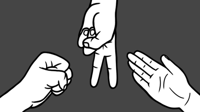 Камень, ножницы, бумага